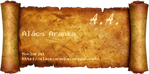 Alács Aranka névjegykártya